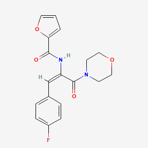 N-[2-(4-fluorophenyl)-1-(4-morpholinylcarbonyl)vinyl]-2-furamide
