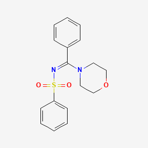 molecular formula C17H18N2O3S B5910900 N-[4-morpholinyl(phenyl)methylene]benzenesulfonamide 