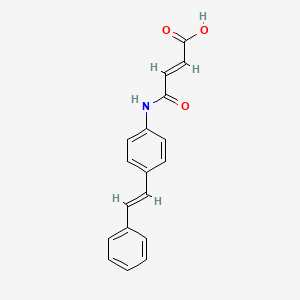 molecular formula C18H15NO3 B5910904 4-oxo-4-{[4-(2-phenylvinyl)phenyl]amino}-2-butenoic acid 