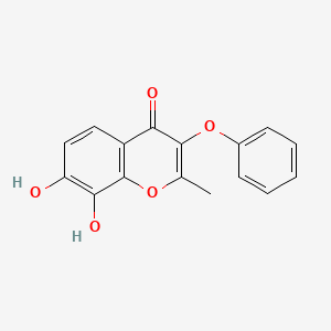 molecular formula C16H12O5 B5910912 7,8-dihydroxy-2-methyl-3-phenoxy-4H-chromen-4-one 