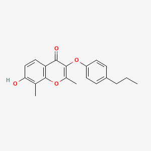 molecular formula C20H20O4 B5910919 7-hydroxy-2,8-dimethyl-3-(4-propylphenoxy)-4H-chromen-4-one 