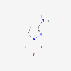 molecular formula C4H6F3N3 B591092 1-(Trifluoromethyl)-4,5-dihydro-1H-pyrazol-3-amine CAS No. 138509-60-1