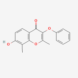 molecular formula C17H14O4 B5910922 7-hydroxy-2,8-dimethyl-3-phenoxy-4H-chromen-4-one 