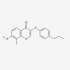 molecular formula C19H18O4 B5910927 7-hydroxy-8-methyl-3-(4-propylphenoxy)-4H-chromen-4-one 
