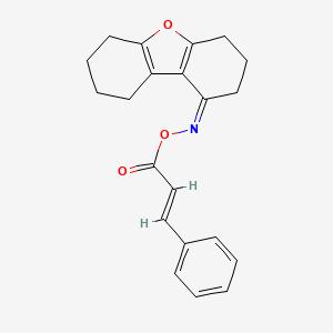 molecular formula C21H21NO3 B5910934 3,4,6,7,8,9-hexahydrodibenzo[b,d]furan-1(2H)-one O-cinnamoyloxime 
