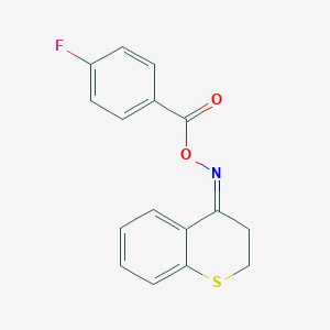 molecular formula C16H12FNO2S B5910937 2,3-dihydro-4H-thiochromen-4-one O-(4-fluorobenzoyl)oxime 