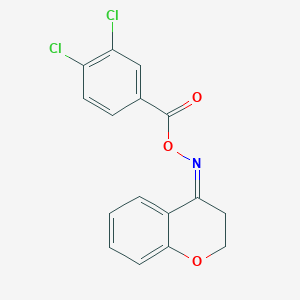 molecular formula C16H11Cl2NO3 B5910941 2,3-dihydro-4H-chromen-4-one O-(3,4-dichlorobenzoyl)oxime 
