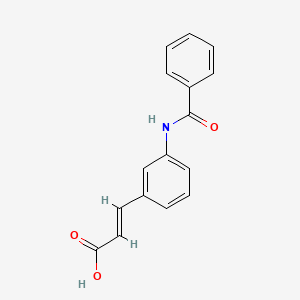 molecular formula C16H13NO3 B5910960 3-[3-(benzoylamino)phenyl]acrylic acid 