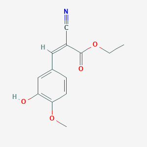 molecular formula C13H13NO4 B5910968 ethyl 2-cyano-3-(3-hydroxy-4-methoxyphenyl)acrylate 