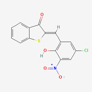 molecular formula C15H8ClNO4S B5910975 2-(5-chloro-2-hydroxy-3-nitrobenzylidene)-1-benzothiophen-3(2H)-one 