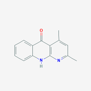 molecular formula C14H12N2O B5910977 2,4-二甲基苯并[b]-1,8-萘啶-5(10H)-酮 