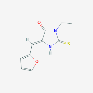 molecular formula C10H10N2O2S B5910985 3-ethyl-5-(2-furylmethylene)-2-thioxo-4-imidazolidinone 
