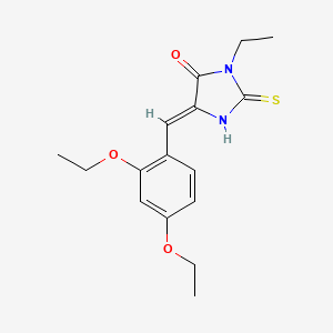 molecular formula C16H20N2O3S B5911004 5-(2,4-diethoxybenzylidene)-3-ethyl-2-thioxo-4-imidazolidinone 