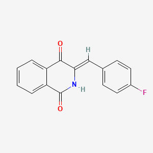 molecular formula C16H10FNO2 B5911061 3-(4-fluorobenzylidene)-2,3-dihydro-1,4-isoquinolinedione 