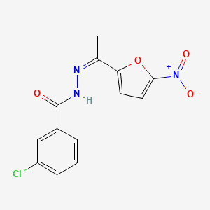 3-chloro-N'-[1-(5-nitro-2-furyl)ethylidene]benzohydrazide