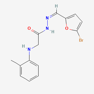 N'-[(5-bromo-2-furyl)methylene]-2-[(2-methylphenyl)amino]acetohydrazide