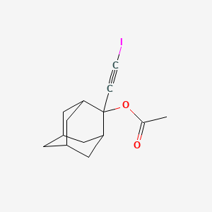 molecular formula C14H17IO2 B5911092 2-(iodoethynyl)-2-adamantyl acetate 