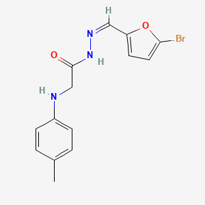 molecular formula C14H14BrN3O2 B5911099 N'-[(5-bromo-2-furyl)methylene]-2-[(4-methylphenyl)amino]acetohydrazide 