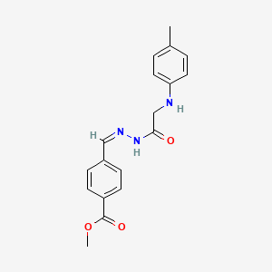 molecular formula C18H19N3O3 B5911104 methyl 4-(2-{[(4-methylphenyl)amino]acetyl}carbonohydrazonoyl)benzoate 