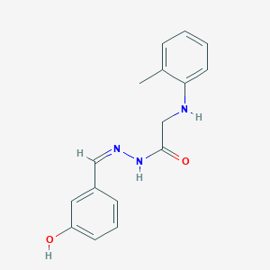 molecular formula C16H17N3O2 B5911109 N'-(3-hydroxybenzylidene)-2-[(2-methylphenyl)amino]acetohydrazide 