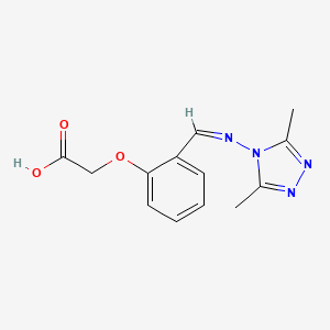 (2-{[(3,5-dimethyl-4H-1,2,4-triazol-4-yl)imino]methyl}phenoxy)acetic acid