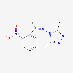 molecular formula C11H11N5O2 B5911141 3,5-dimethyl-N-(2-nitrobenzylidene)-4H-1,2,4-triazol-4-amine 