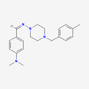 molecular formula C21H28N4 B5911177 N-[4-(dimethylamino)benzylidene]-4-(4-methylbenzyl)-1-piperazinamine 