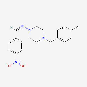 molecular formula C19H22N4O2 B5911180 4-(4-methylbenzyl)-N-(4-nitrobenzylidene)-1-piperazinamine 