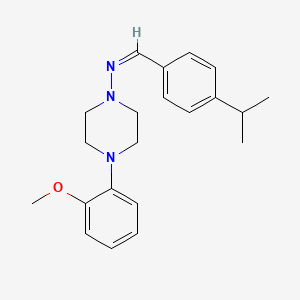 molecular formula C21H27N3O B5911191 N-(4-isopropylbenzylidene)-4-(2-methoxyphenyl)-1-piperazinamine 