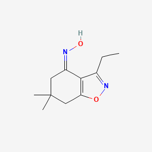 molecular formula C11H16N2O2 B5911214 3-ethyl-6,6-dimethyl-6,7-dihydro-1,2-benzisoxazol-4(5H)-one oxime 