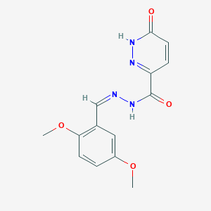 molecular formula C14H14N4O4 B5911226 N'-(2,5-dimethoxybenzylidene)-6-oxo-1,6-dihydro-3-pyridazinecarbohydrazide 