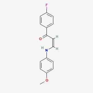molecular formula C16H14FNO2 B5911228 1-(4-fluorophenyl)-3-[(4-methoxyphenyl)amino]-2-propen-1-one 
