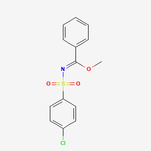 molecular formula C14H12ClNO3S B5911230 methyl N-[(4-chlorophenyl)sulfonyl]benzenecarboximidoate 