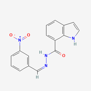 molecular formula C16H12N4O3 B5911249 N'-(3-nitrobenzylidene)-1H-indole-7-carbohydrazide 