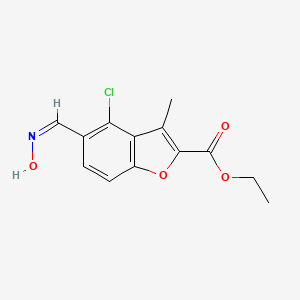 ethyl 4-chloro-5-[(hydroxyimino)methyl]-3-methyl-1-benzofuran-2-carboxylate