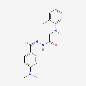 molecular formula C18H22N4O B5911277 N'-[4-(dimethylamino)benzylidene]-2-[(2-methylphenyl)amino]acetohydrazide 