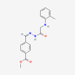 molecular formula C18H19N3O3 B5911290 methyl 4-(2-{[(2-methylphenyl)amino]acetyl}carbonohydrazonoyl)benzoate 