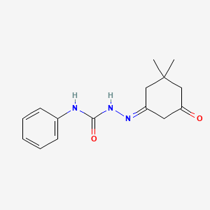 molecular formula C15H19N3O2 B5911295 5,5-dimethyl-1,3-cyclohexanedione 1-(N-phenylsemicarbazone) 