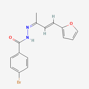 4-bromo-N'-[3-(2-furyl)-1-methyl-2-propen-1-ylidene]benzohydrazide