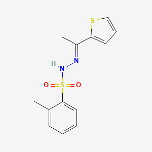 molecular formula C13H14N2O2S2 B5911320 2-methyl-N'-[1-(2-thienyl)ethylidene]benzenesulfonohydrazide 