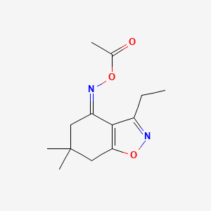 molecular formula C13H18N2O3 B5911324 3-ethyl-6,6-dimethyl-6,7-dihydro-1,2-benzisoxazol-4(5H)-one O-acetyloxime 