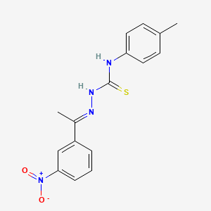 molecular formula C16H16N4O2S B5911341 1-(3-nitrophenyl)-1-ethanone N-(4-methylphenyl)thiosemicarbazone 