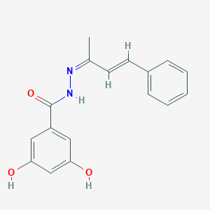 molecular formula C17H16N2O3 B5911350 3,5-dihydroxy-N'-(1-methyl-3-phenyl-2-propen-1-ylidene)benzohydrazide 