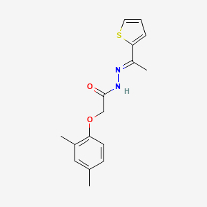 molecular formula C16H18N2O2S B5911366 2-(2,4-dimethylphenoxy)-N'-[1-(2-thienyl)ethylidene]acetohydrazide 