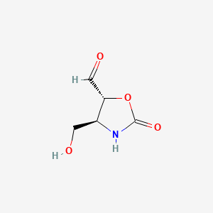 molecular formula C5H7NO4 B591138 (4S,5R)-4-(Hydroxymethyl)-2-oxooxazolidine-5-carbaldehyde CAS No. 139958-63-7