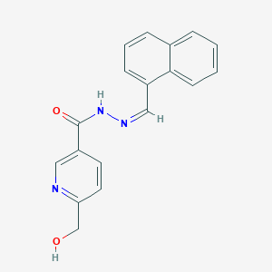 molecular formula C18H15N3O2 B5911381 6-(hydroxymethyl)-N'-(1-naphthylmethylene)nicotinohydrazide 
