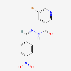 molecular formula C13H9BrN4O3 B5911388 5-bromo-N'-(4-nitrobenzylidene)nicotinohydrazide 