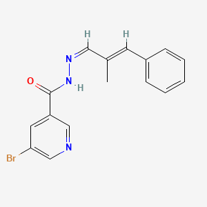 molecular formula C16H14BrN3O B5911394 5-bromo-N'-(2-methyl-3-phenyl-2-propen-1-ylidene)nicotinohydrazide 