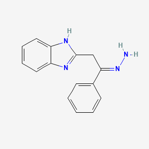 molecular formula C15H14N4 B5911408 2-(1H-benzimidazol-2-yl)-1-phenylethanone hydrazone 