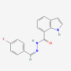 molecular formula C16H12FN3O B5911414 N'-(4-fluorobenzylidene)-1H-indole-7-carbohydrazide 